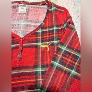 Victoria’s Secret Pink plaid nightgown size large GUC